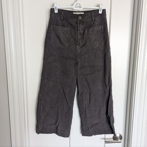 Anthropologie Cloth & Stone Wide Leg Crop Pant - Charcoal Grey sz 26